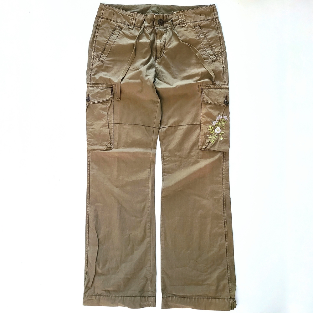 Y2K Ralph Lauren Olive Green Floral Cargo Pants